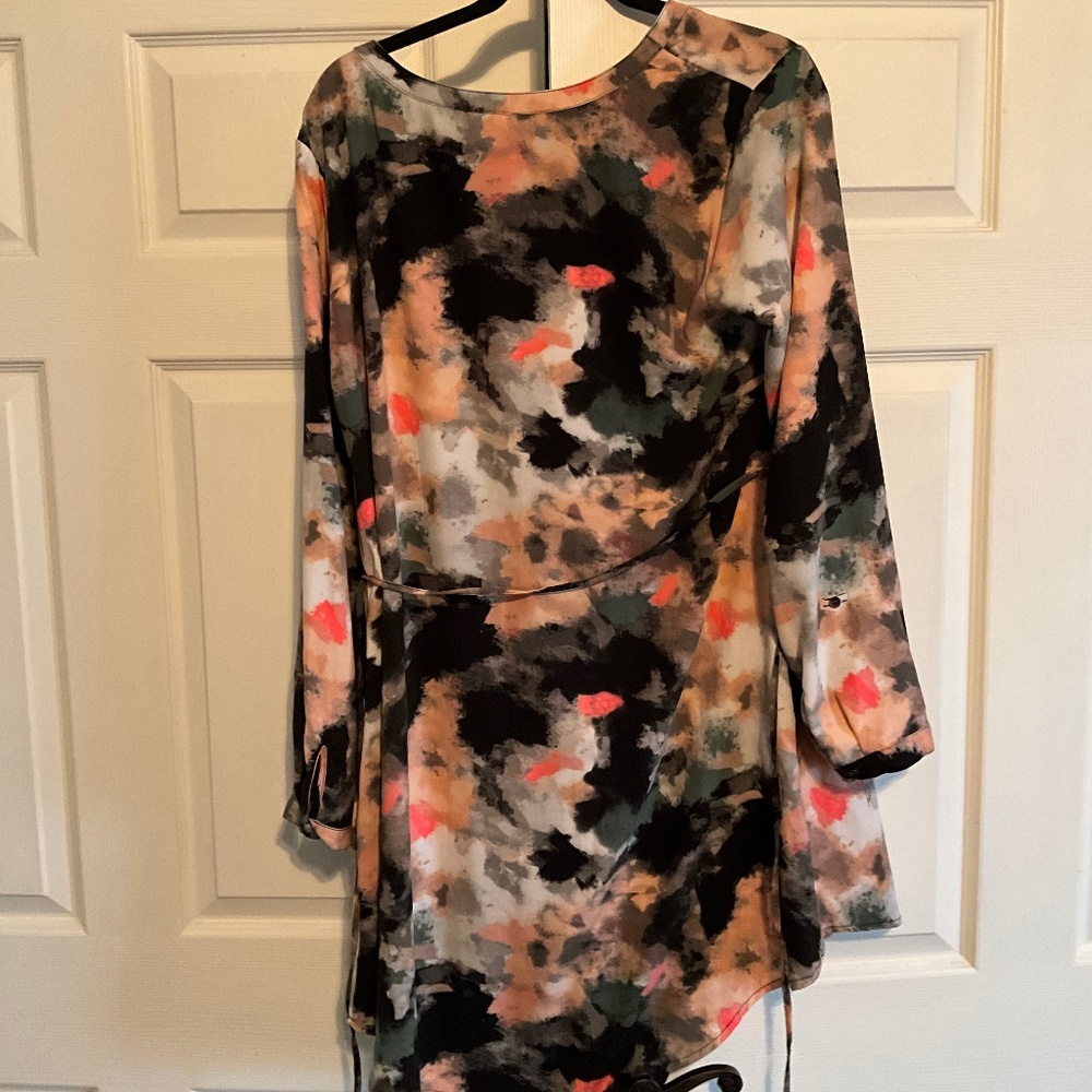 Long sleeve patterned dress